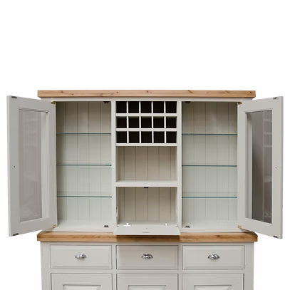 Painted Deluxe Large Sideboard Top 100% Solid Oak