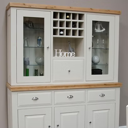 Painted Deluxe Large Sideboard Top 100% Solid Oak
