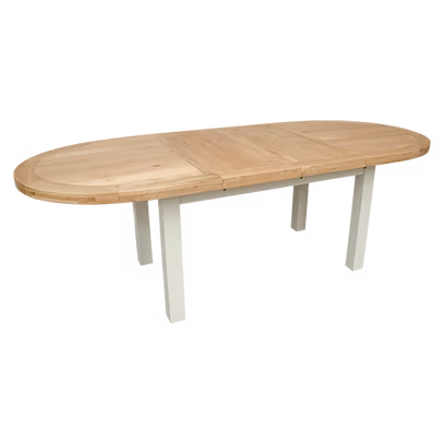 Painted Deluxe Oval Extending Dining Table 100% Solid Oak