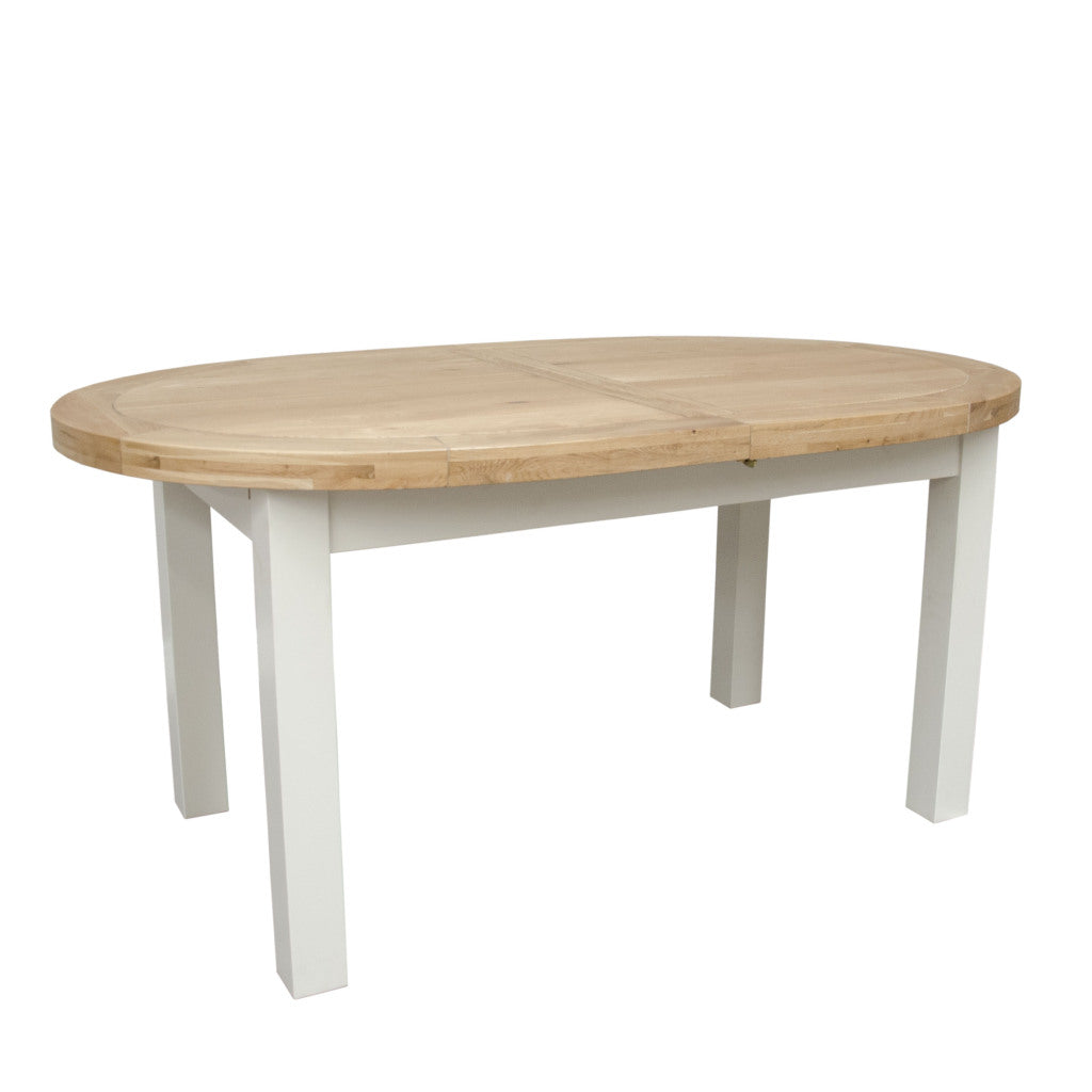 Painted Deluxe Oval Extending Dining Table 100% Solid Oak