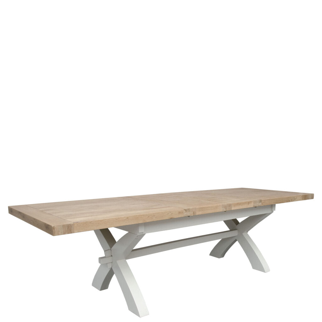 Painted Deluxe X-Leg Table 100% Solid Oak