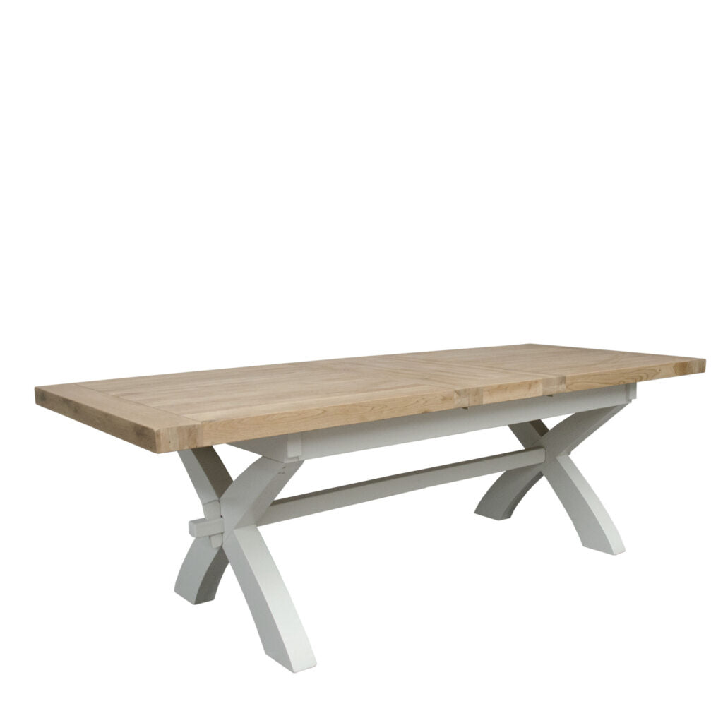 Painted Deluxe X-Leg Table 100% Solid Oak