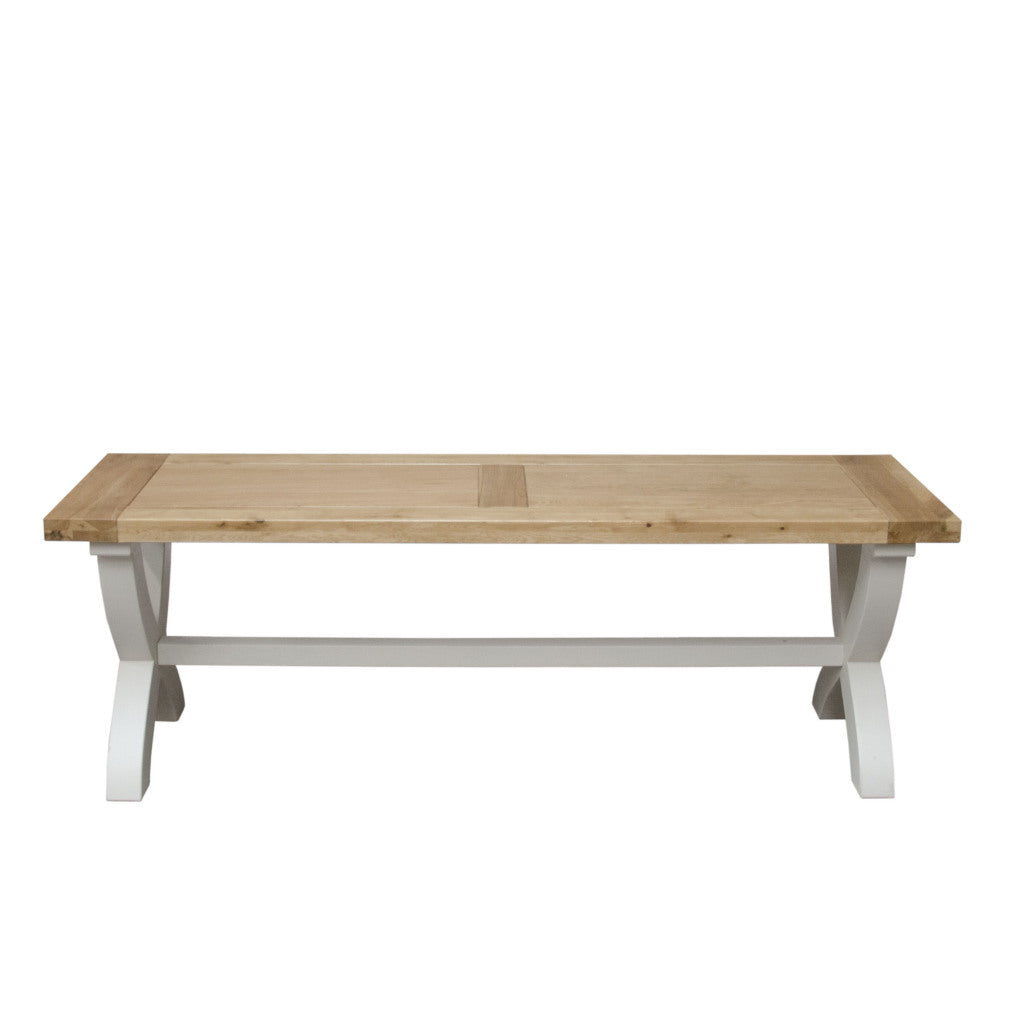 Painted Deluxe X Bench  100% Solid Oak