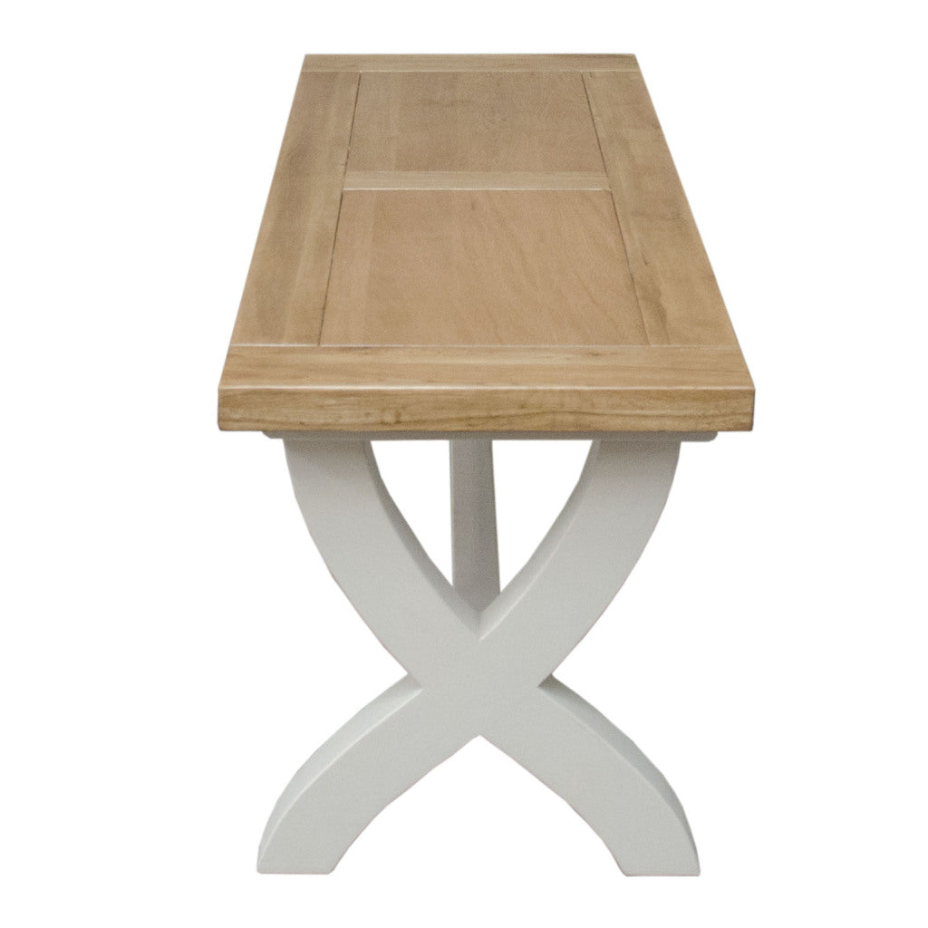 Painted Deluxe X Bench  100% Solid Oak