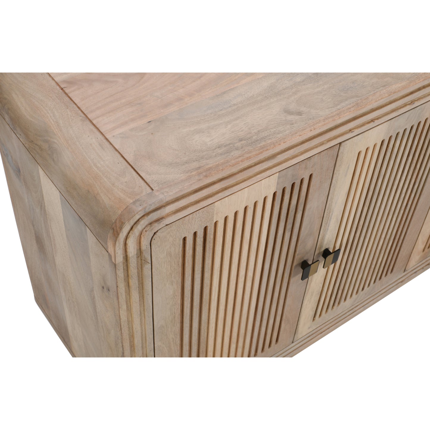 Hudson Carved Mango Wood 4 Doors Large Sideboard 100% Solid Mango Wood
