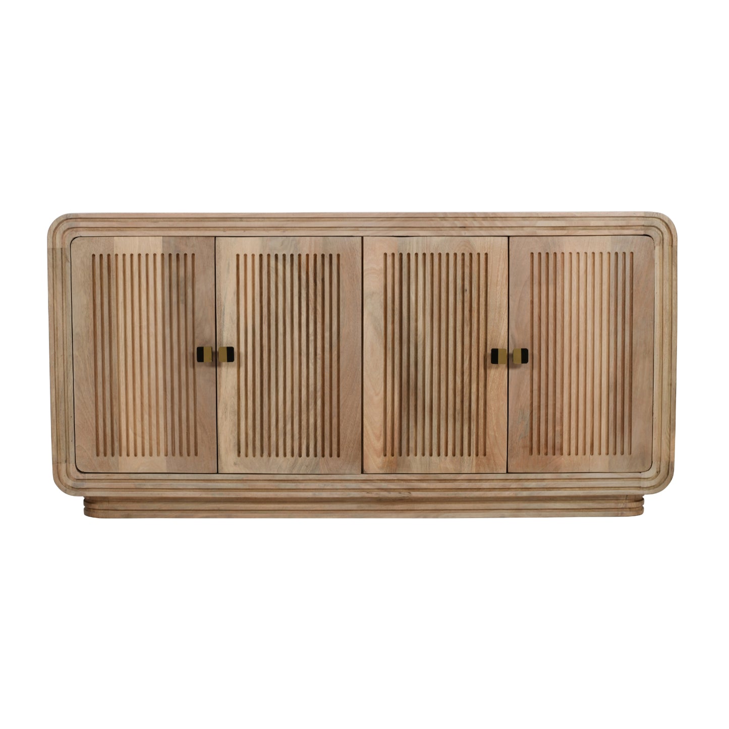 Hudson Carved Mango Wood 4 Doors Large Sideboard 100% Solid Mango Wood