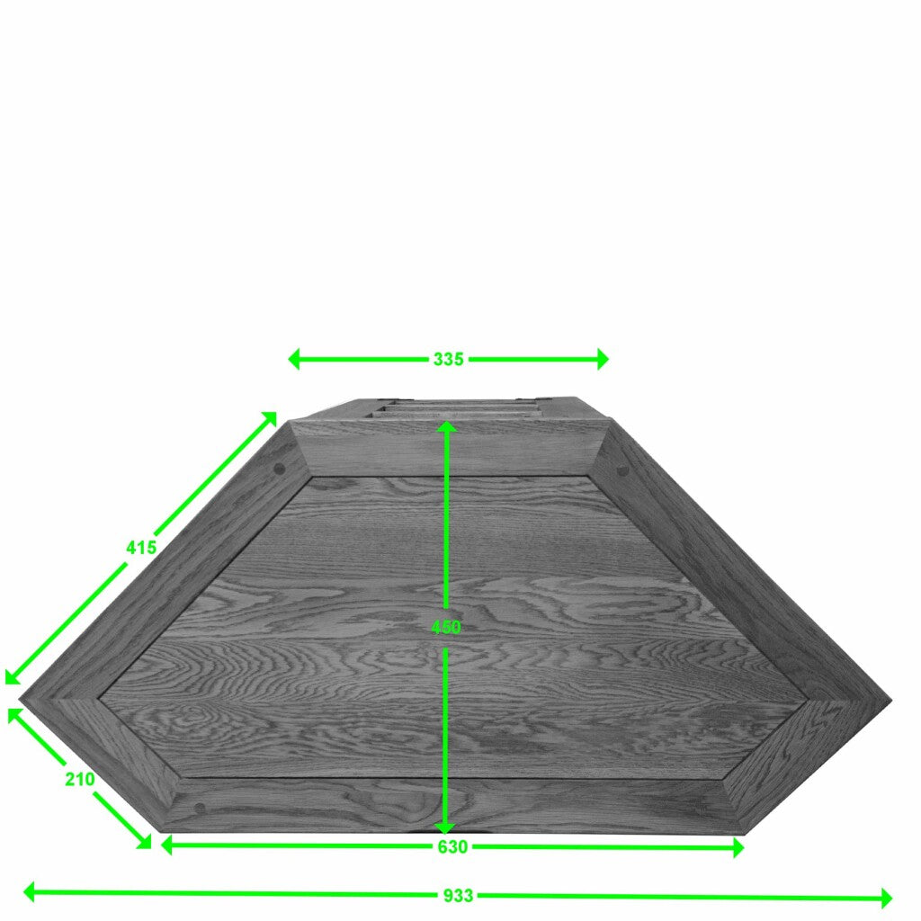 Rustic Corner TV Unit 100% solid oak