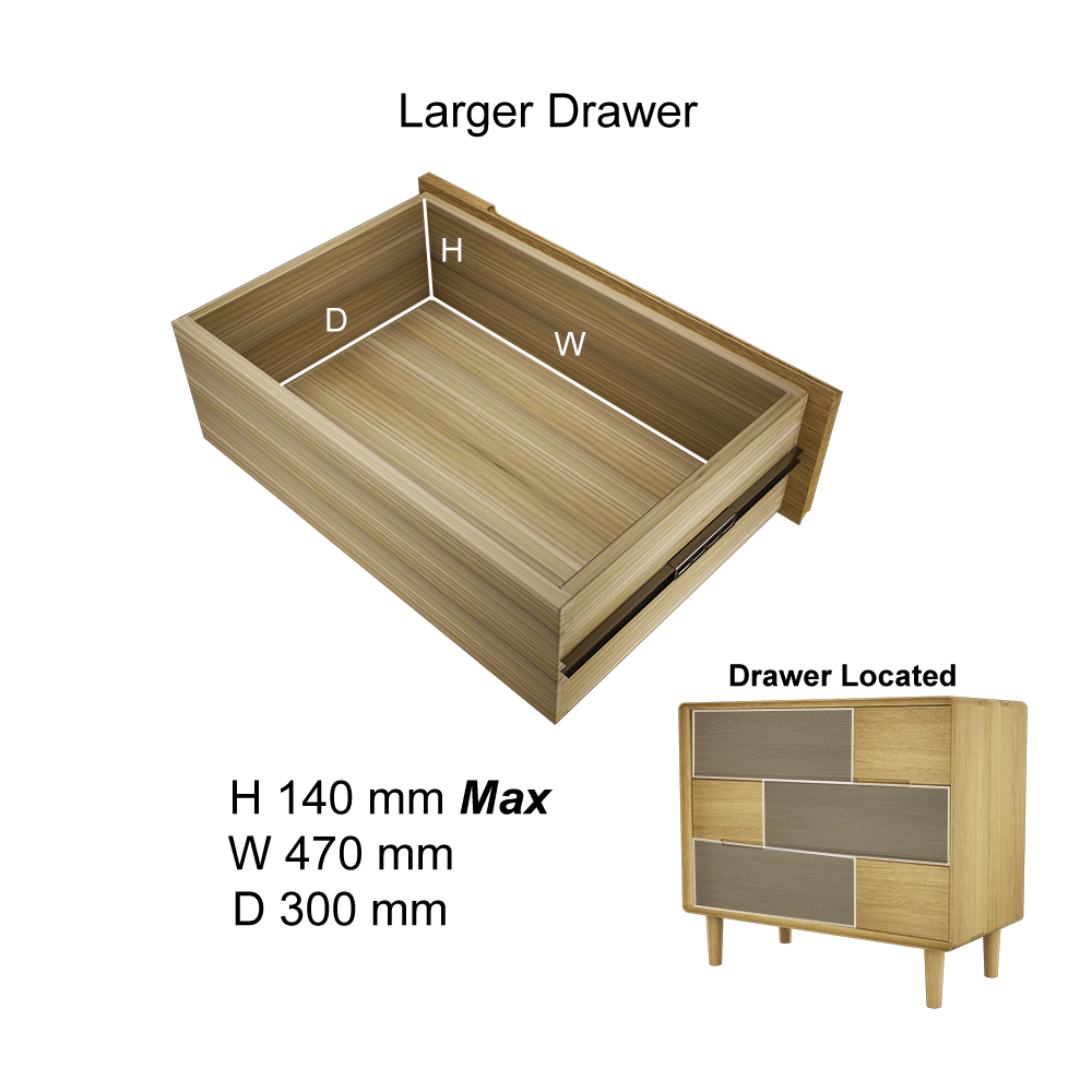Scandic 3 Over 3 Chest. Solid Oak  100% Solid Oak1