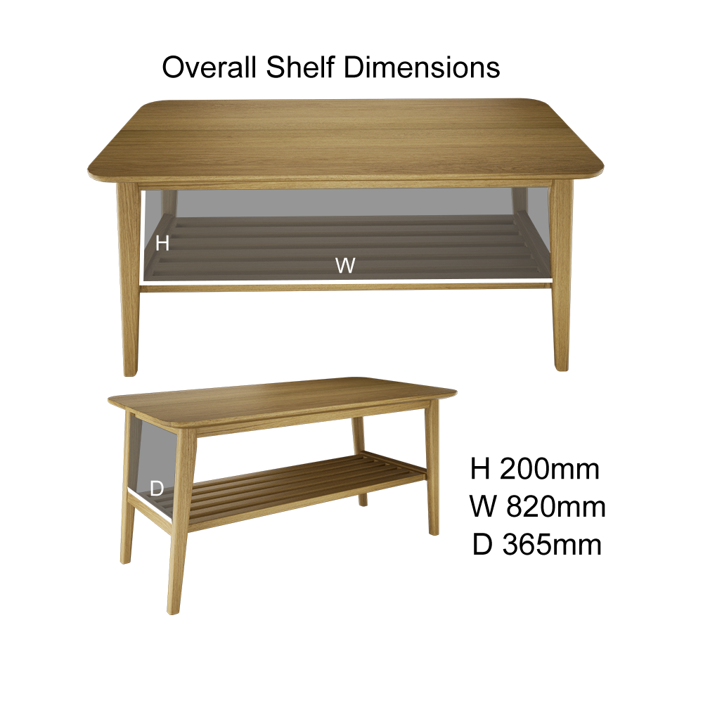 Scandic Coffee Table. 100% Solid Oak