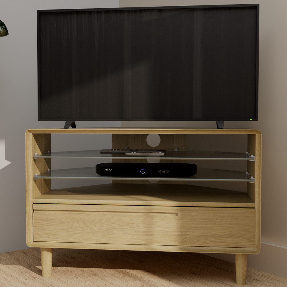 Scandic Corner TV Unit. Solid Oak 100% Solid Oak11