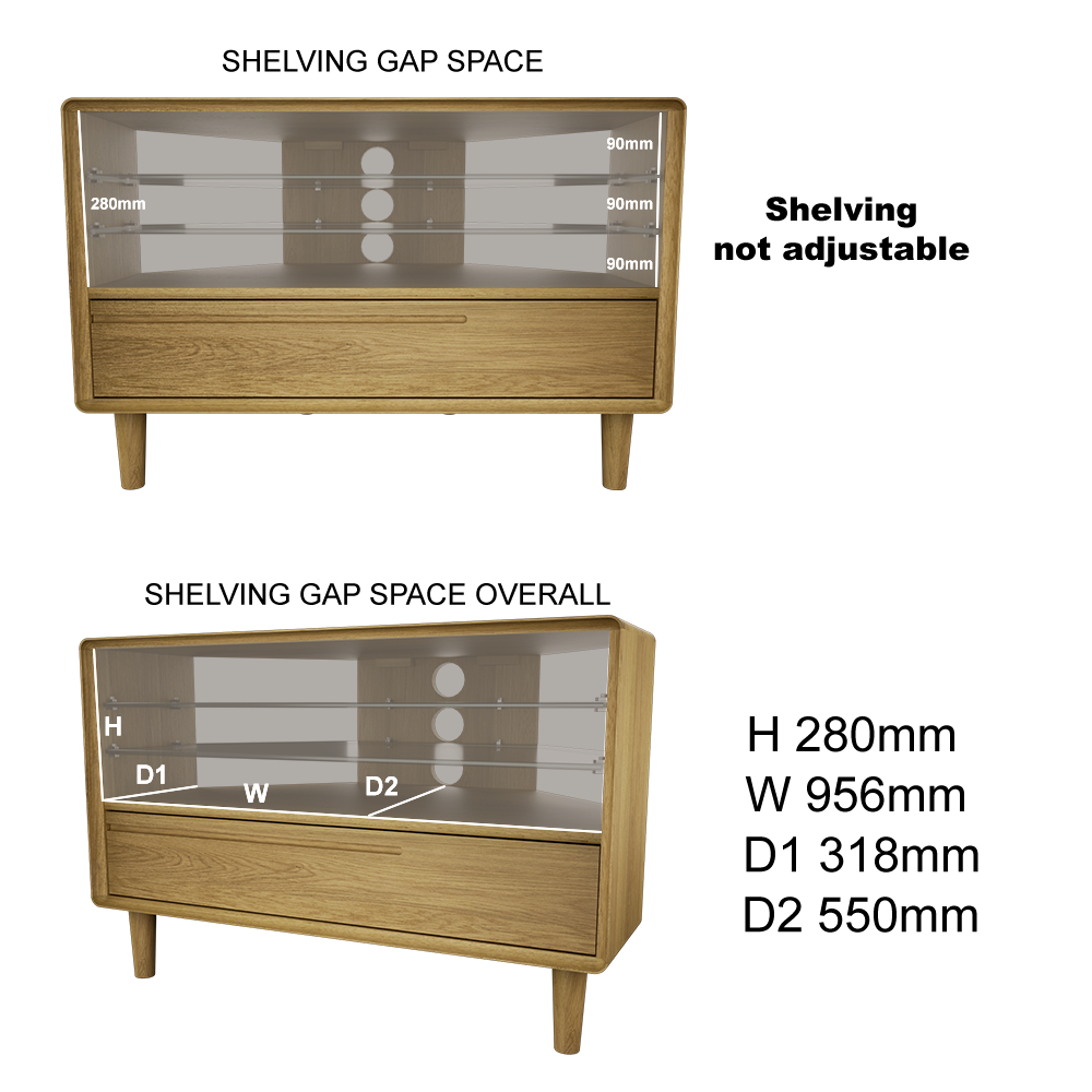 Scandic Corner TV Unit. Solid Oak 100% Solid Oak2