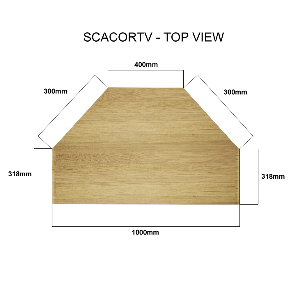 Scandic Corner TV Unit. Solid Oak 100% Solid Oak3