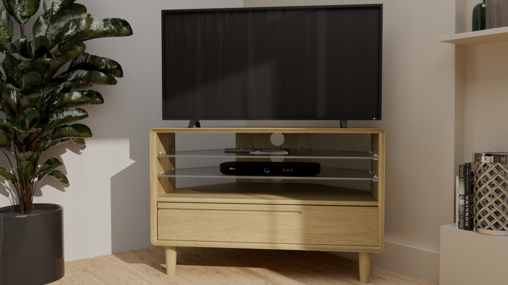 Scandic Corner TV Unit. Solid Oak 100% Solid Oak6