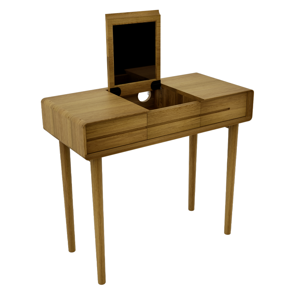 Scandic Dressing Table with Mirror. Solid Oak 100% Solid Oak6