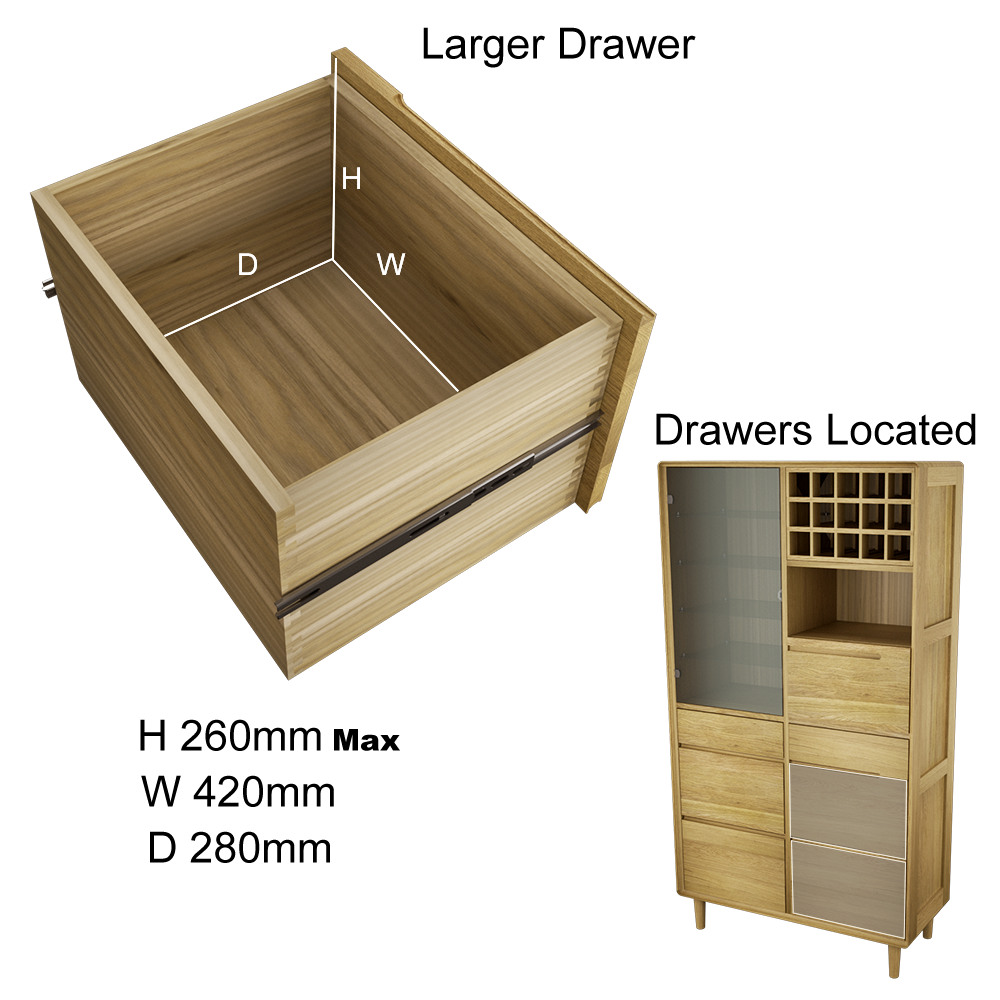 Scandic Drinks Cabinet. Solid Oak 100% Solid Oak1