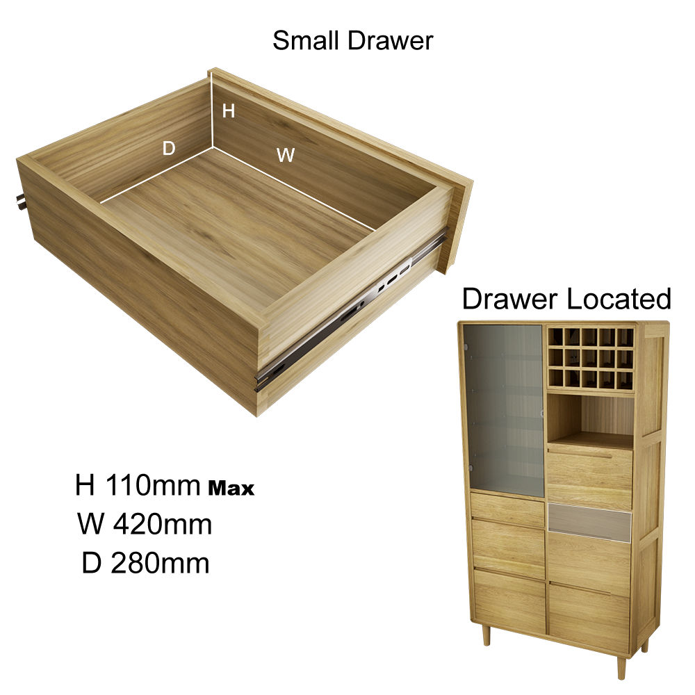 Scandic Drinks Cabinet. Solid Oak 100% Solid Oak3
