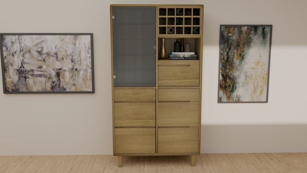 Scandic Drinks Cabinet. Solid Oak 100% Solid Oak4