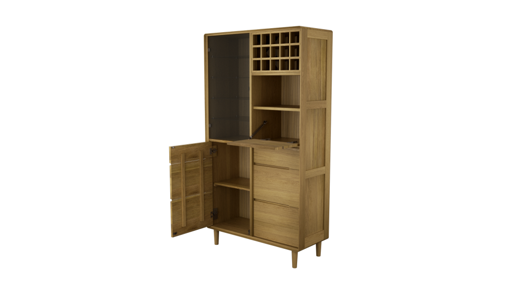 Scandic Drinks Cabinet. Solid Oak 100% Solid Oak6