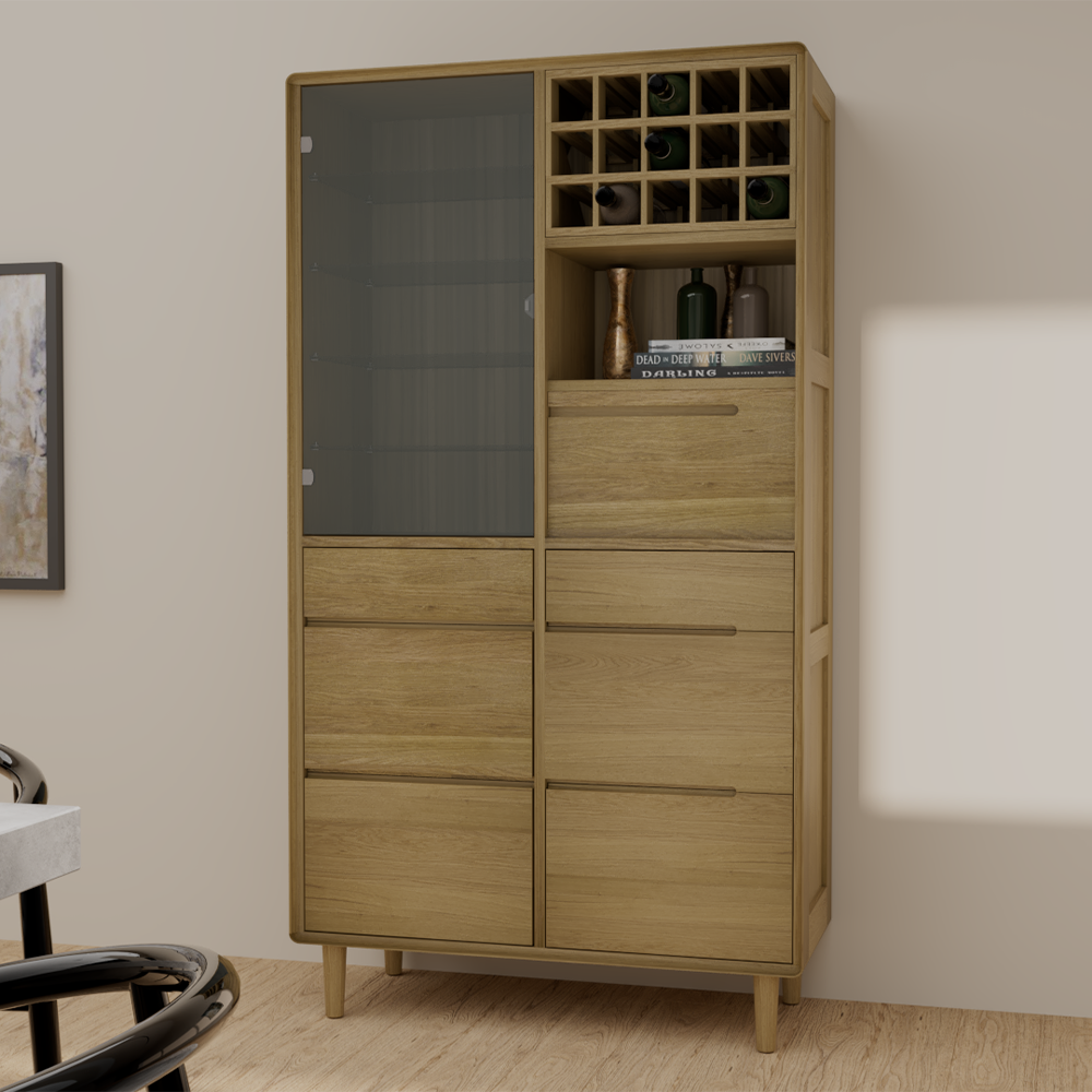 Scandic Drinks Cabinet. Solid Oak 100% Solid Oak8
