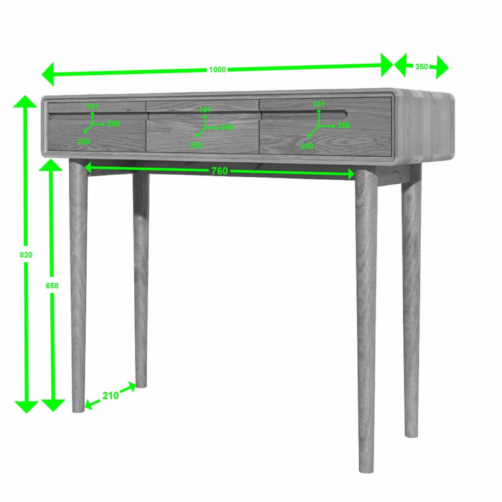Scandic Hall Table. Solid Oak   100% Solid Oak