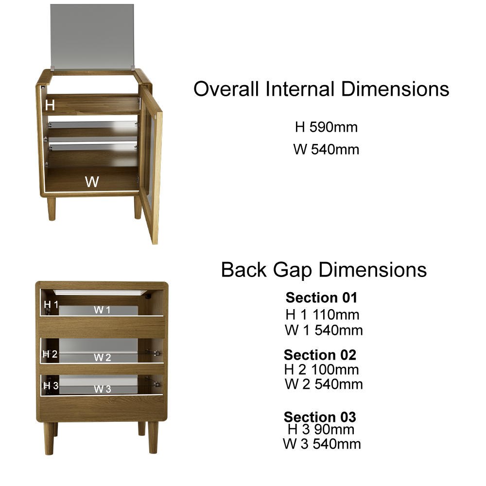 Scandic Hi-Fi Unit. Solid Oak 100% Solid Oak1