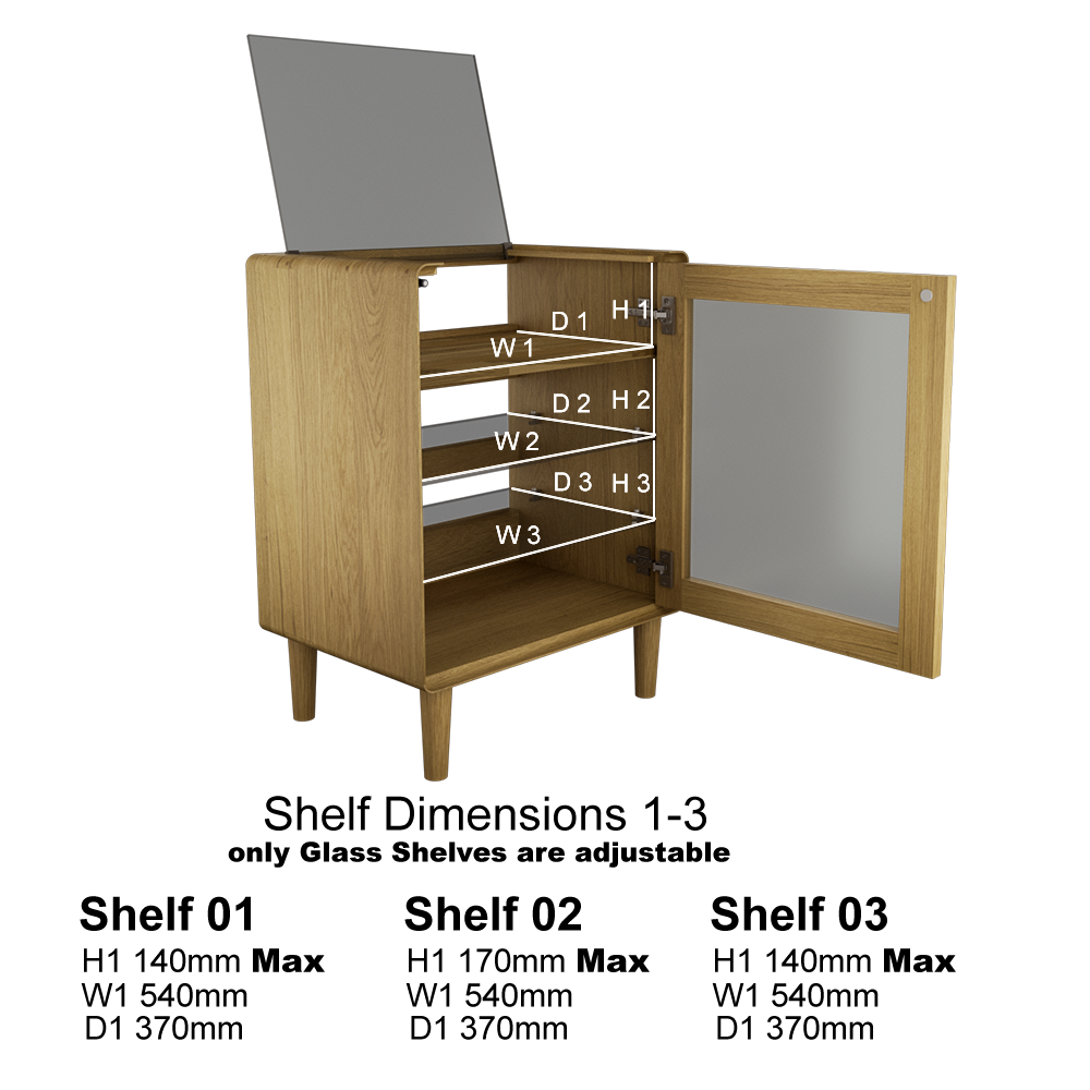 Scandic Hi-Fi Unit. Solid Oak 100% Solid Oak2