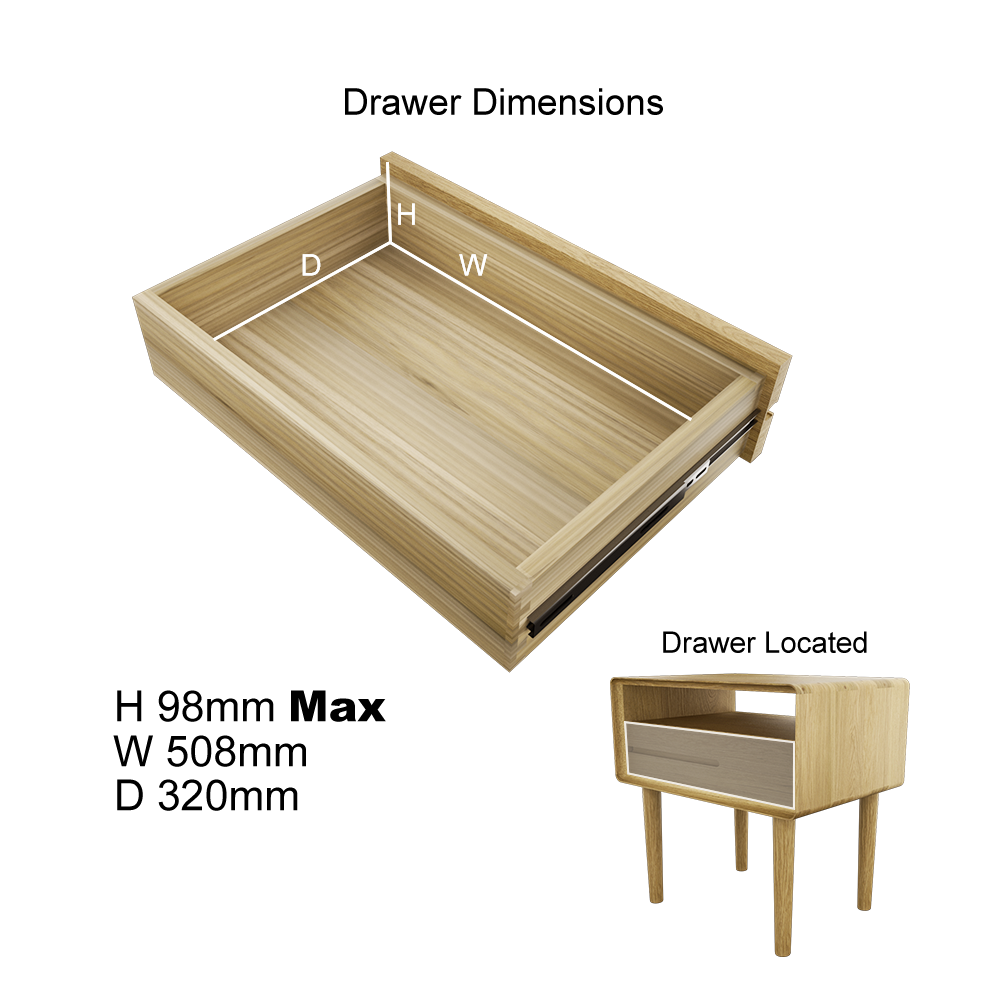 Scandic Lamp Table. Solid Oak 100% Solid Oak