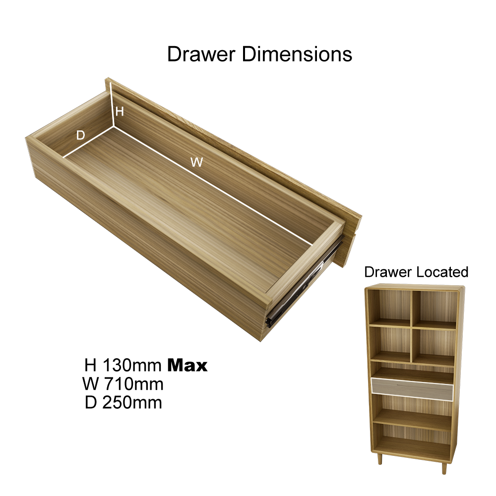 Scandic Large Bookcase. Solid Oak 100% Solid Oak1
