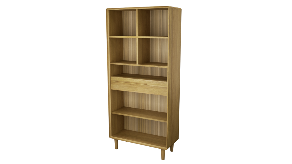 Scandic Large Bookcase. Solid Oak 100% Solid Oak3