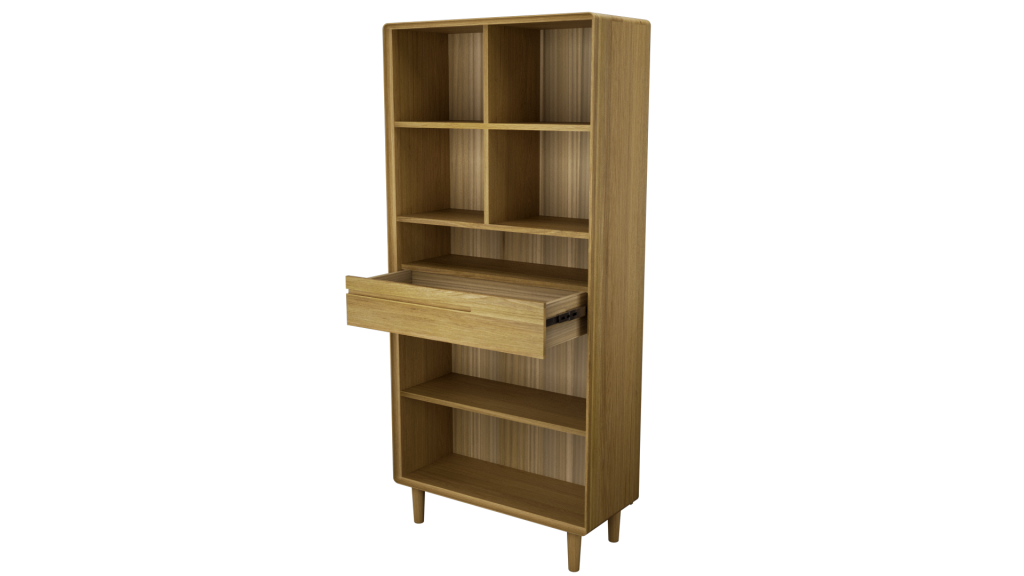 Scandic Large Bookcase. Solid Oak 100% Solid Oak5