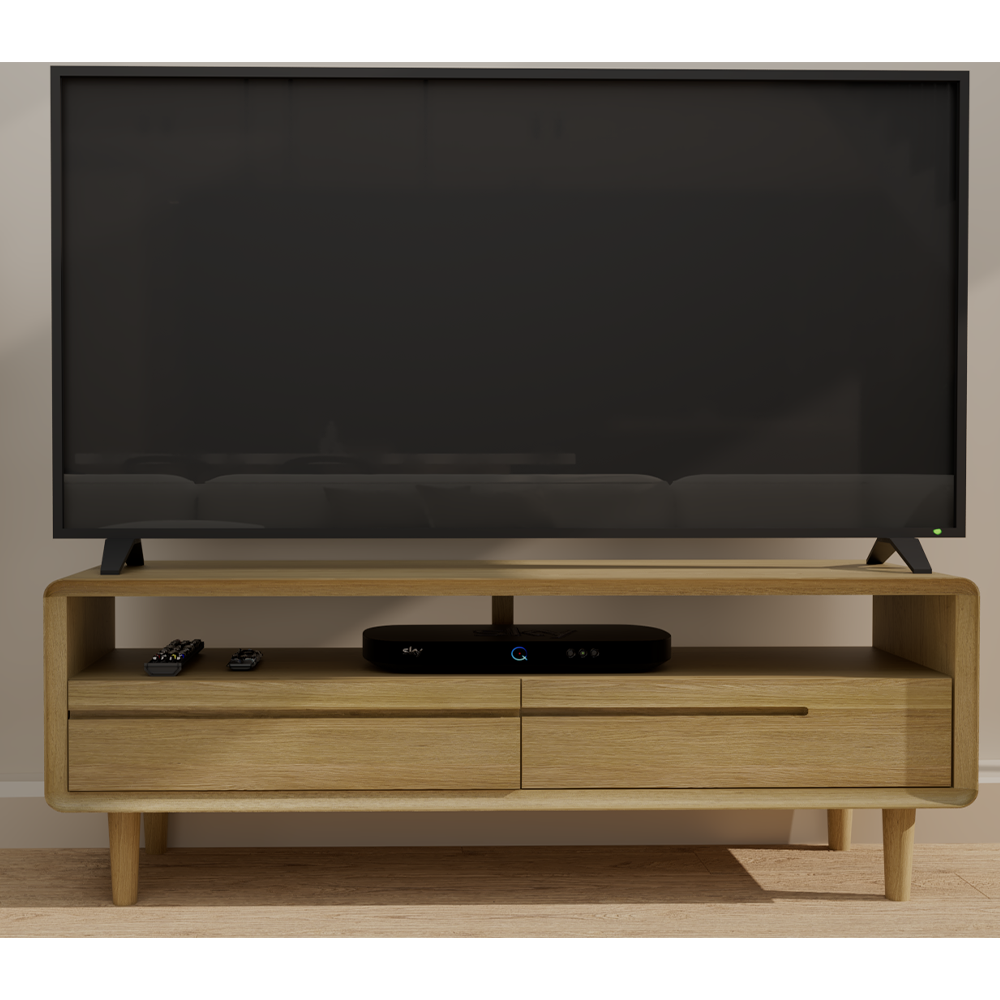 Scandic Medium TV Unit. Solid Oak 100% Solid Oak1