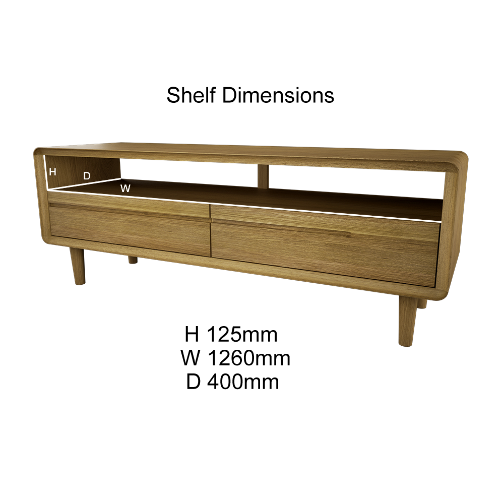 Scandic Medium TV Unit. Solid Oak 100% Solid Oak6