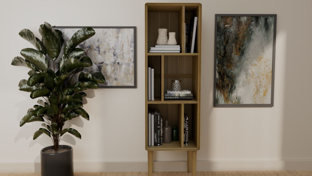 Scandic Narrow Cabinet. Solid Oak 100% Solid Oak