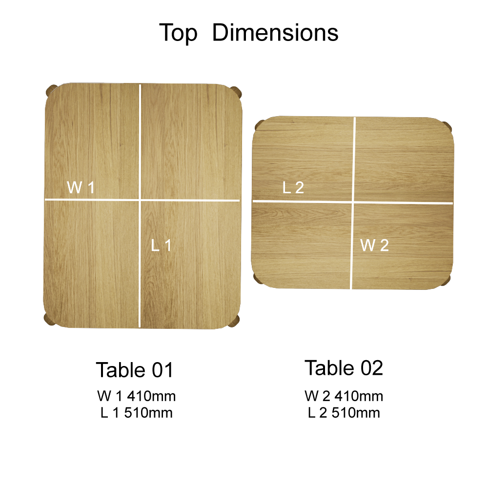 Scandic Rectangular Nest of Tables. Solid Oak 100% Solid Oak