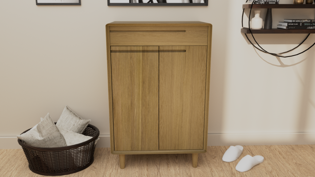 Scandic Shoe Cabinet. Solid Oak 100% Solid Oak4