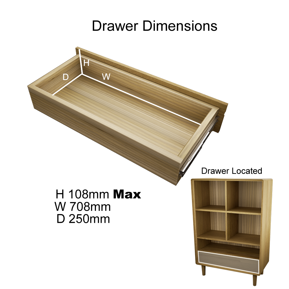 Scandic Small Bookcase. Solid Oak 100% Solid Oak