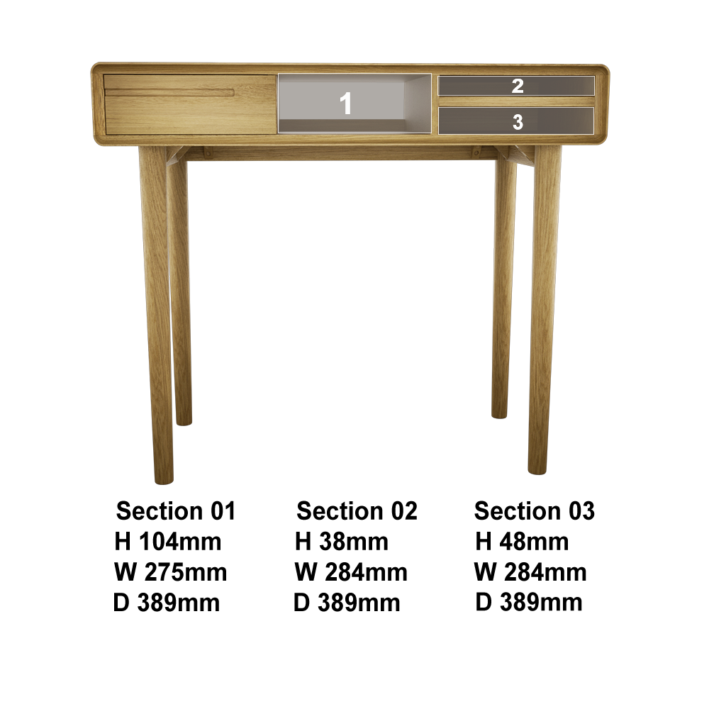 Scandic Small Computer Desk. Solid Oak 100% Solid Oak1