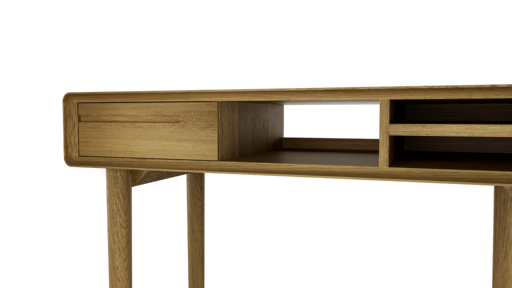 Scandic Small Computer Desk. Solid Oak 100% Solid Oak10