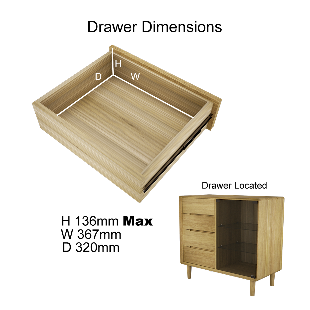 Scandic Small Glazed Chest. Solid Oak 100% Solid Oak2