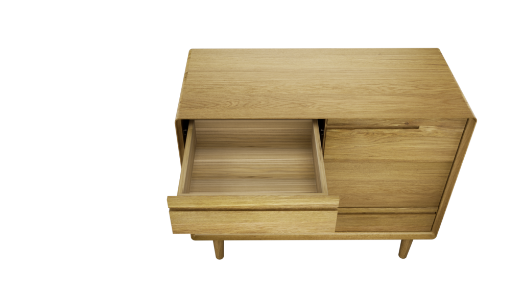 Scandic Small Sideboard. Solid Oak 100% Solid Oak