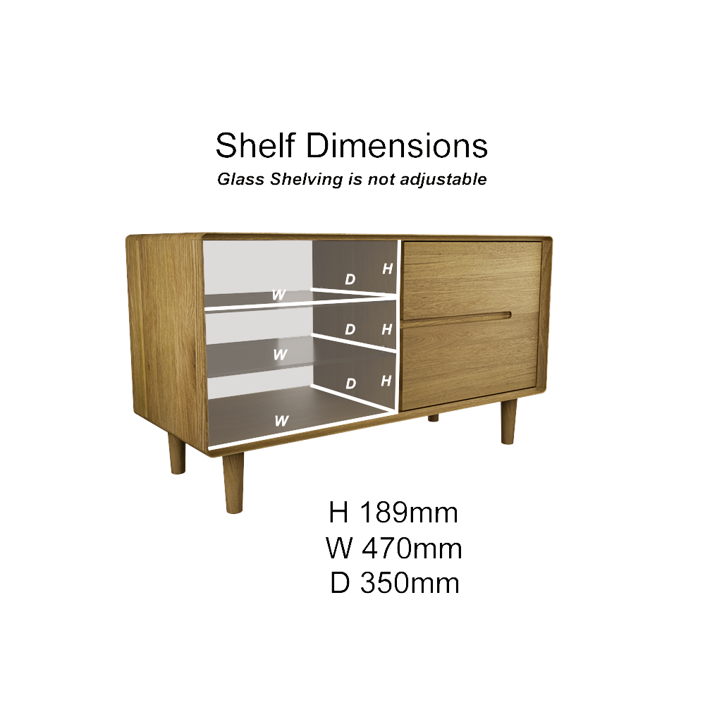 Scandic Small TV Unit. Solid Oak 100% Solid Oak1