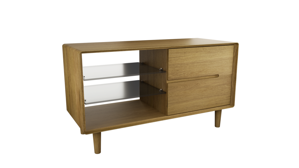 Scandic Small TV Unit. Solid Oak 100% Solid Oak3