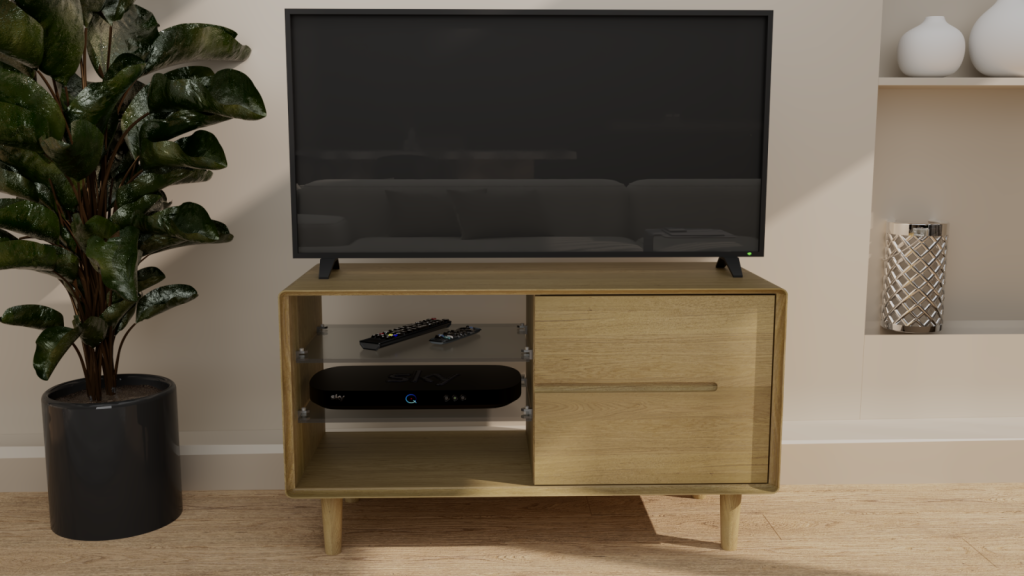 Scandic Small TV Unit. Solid Oak 100% Solid Oak5