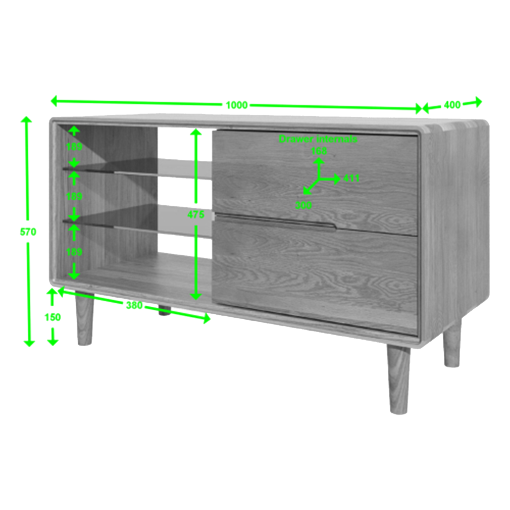 Scandic Small TV Unit. Solid Oak 100% Solid Oak8
