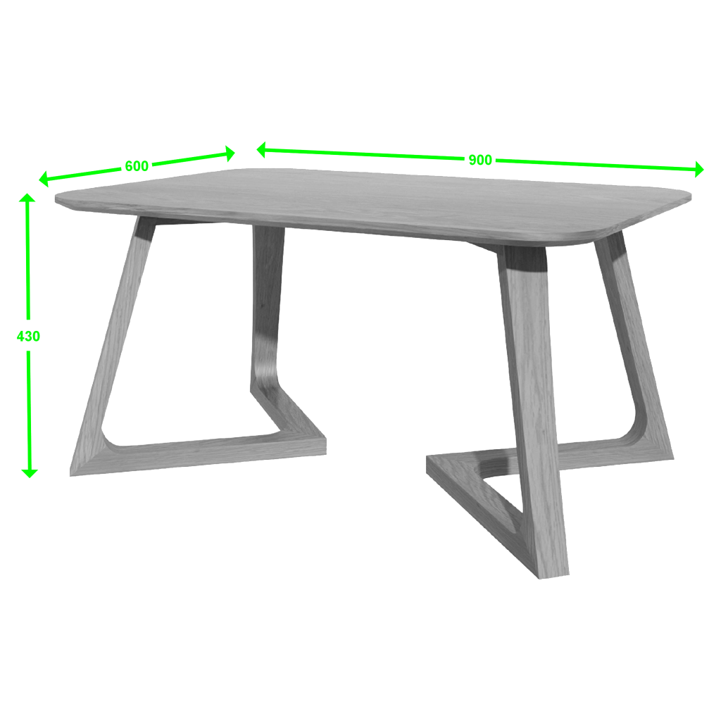 Scandic V Medium Lamp Table. Solid Oak  100% Solid Oak