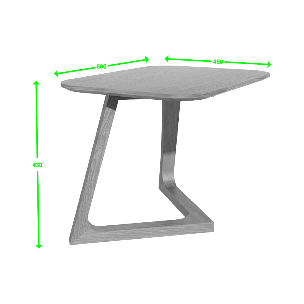 Scandic V Small Lamp Table. Solid Oak  100% Solid Oak