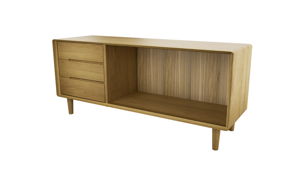Scandic Wide Unit. Solid Oak 100% Solid Oak