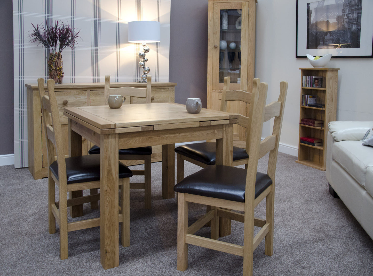 Small Draw Leaf Extending Table. 100% Solid Oak