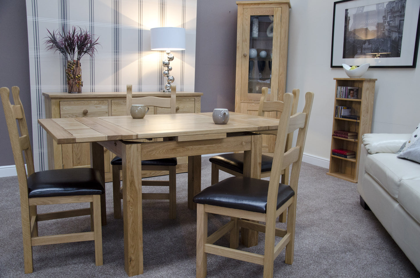 Small Draw Leaf Extending Table. 100% Solid Oak