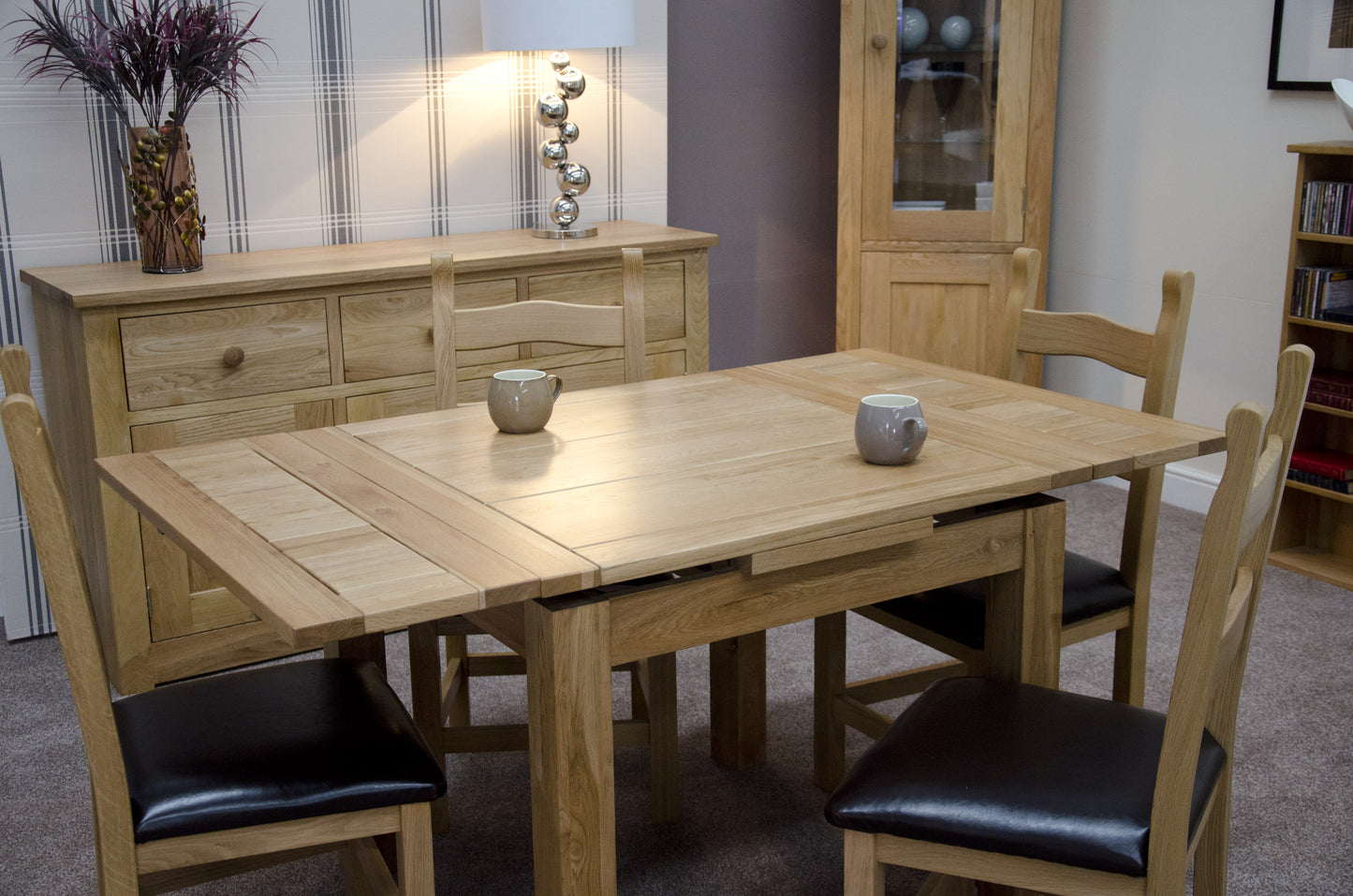 Small Draw Leaf Extending Table. 100% Solid Oak